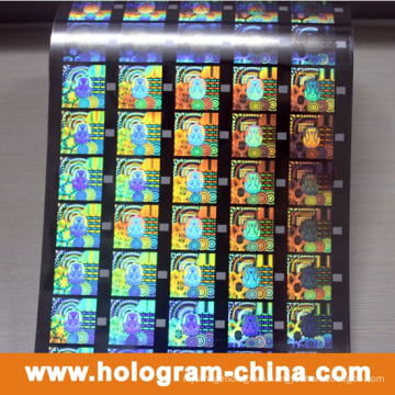 3D Laser Rainbow Effect Hologram Hot Foil Stamping